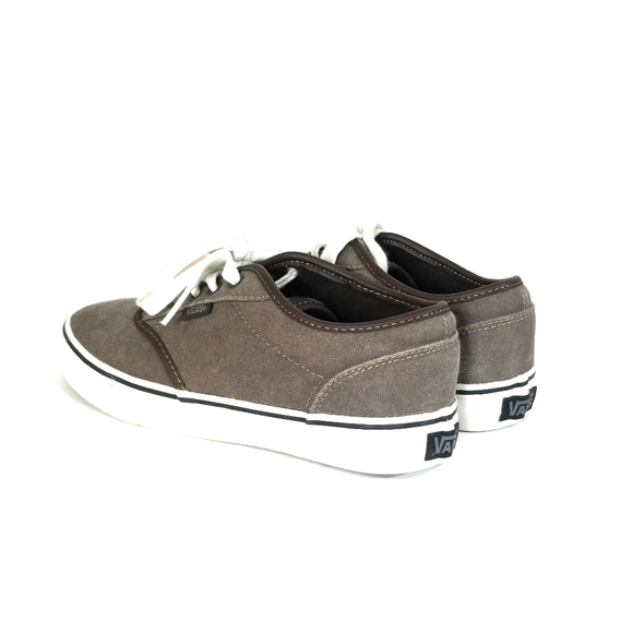 Vans Atwood Washed Brown Canvas Low Top Skater Shoes Sneakers Mens Size 7.5 - Picture 6 of 10